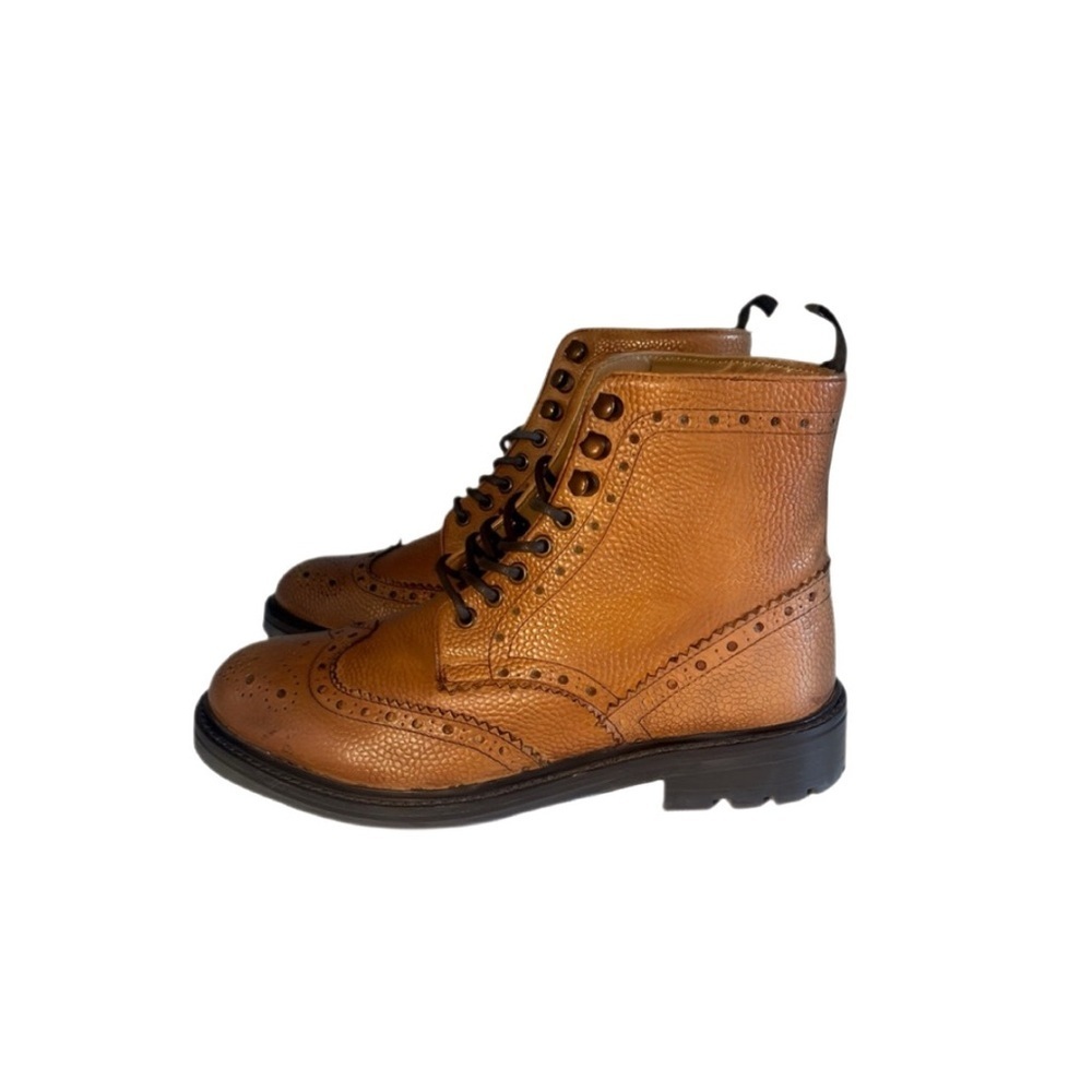 WALK LONDON Tan Leather Brogue Boots UK 9 US 10 - Picture 5 of 8